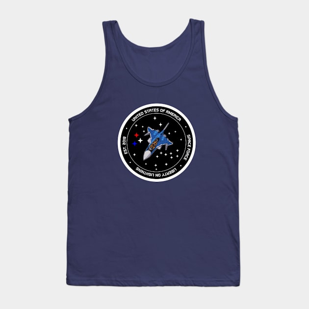 Liberty On Lightning - US Space Force Tank Top by arcadeheroes